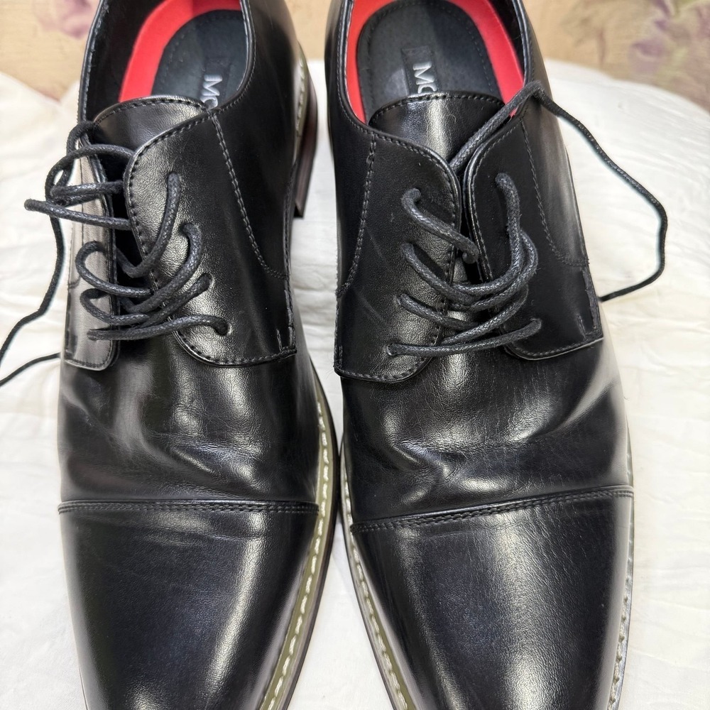 Mofri Men's Classic Modern Oxford Lace Dress Shoes,Size 12 Black - Picture 2 of 13